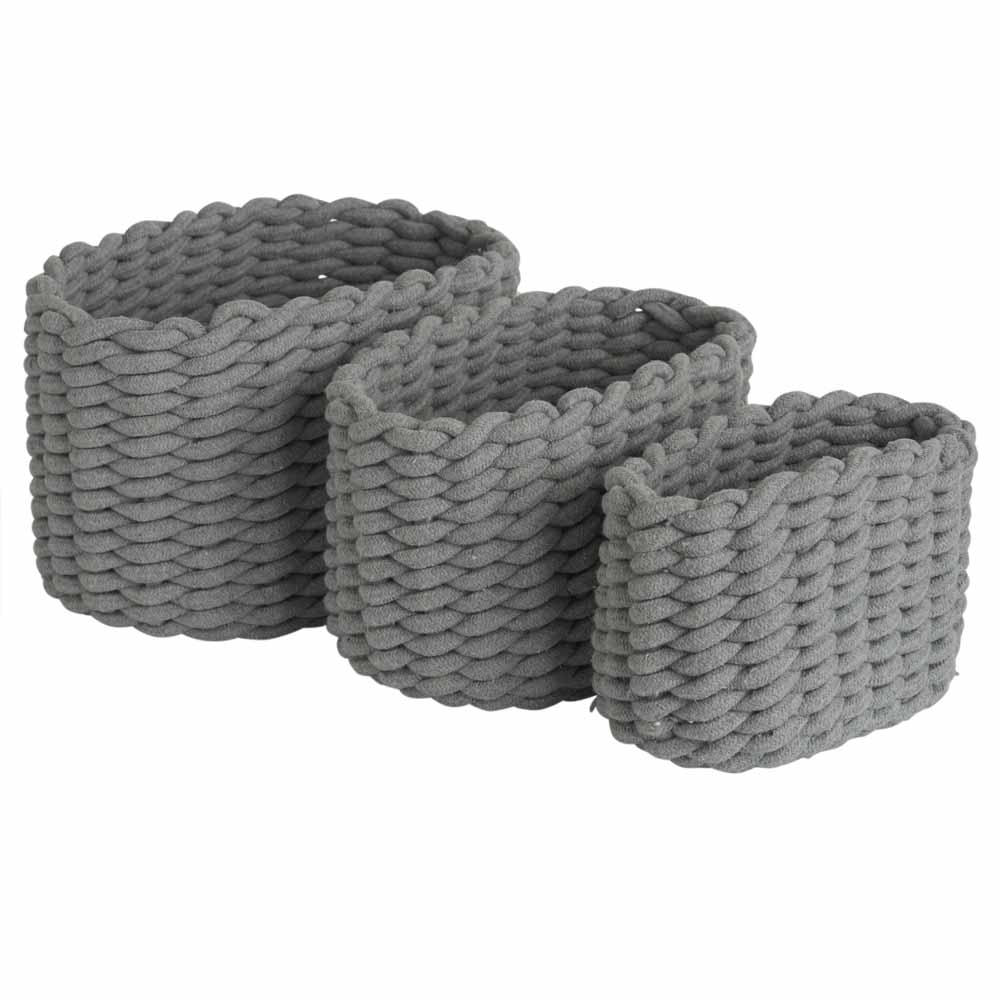 grey basket with lid